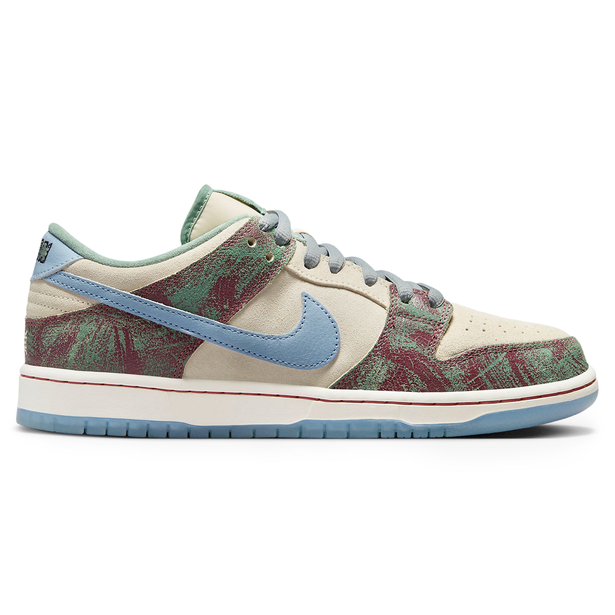 side view of Crenshaw Skate Club x Nike SB Dunk Low FN4193-100